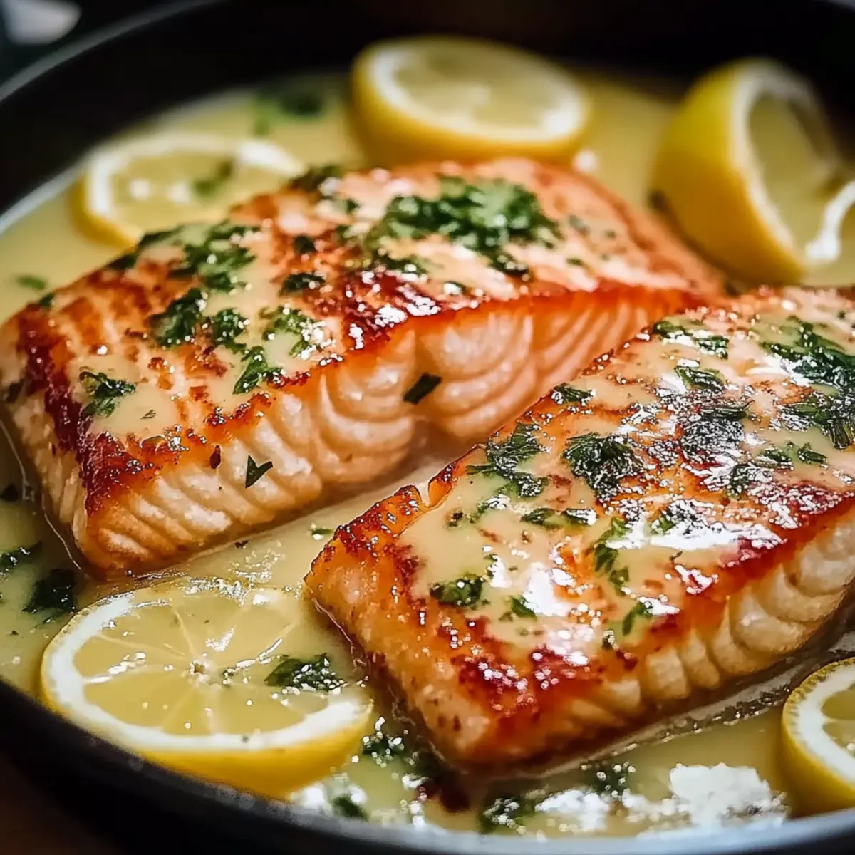 Garlic Lemon Butter Sauce Salmon