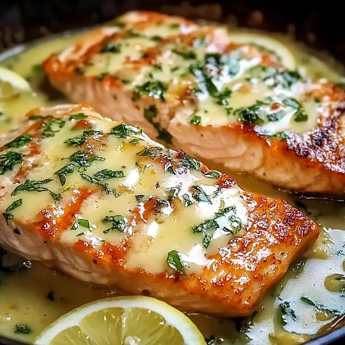 Garlic Lemon Butter Sauce Salmon