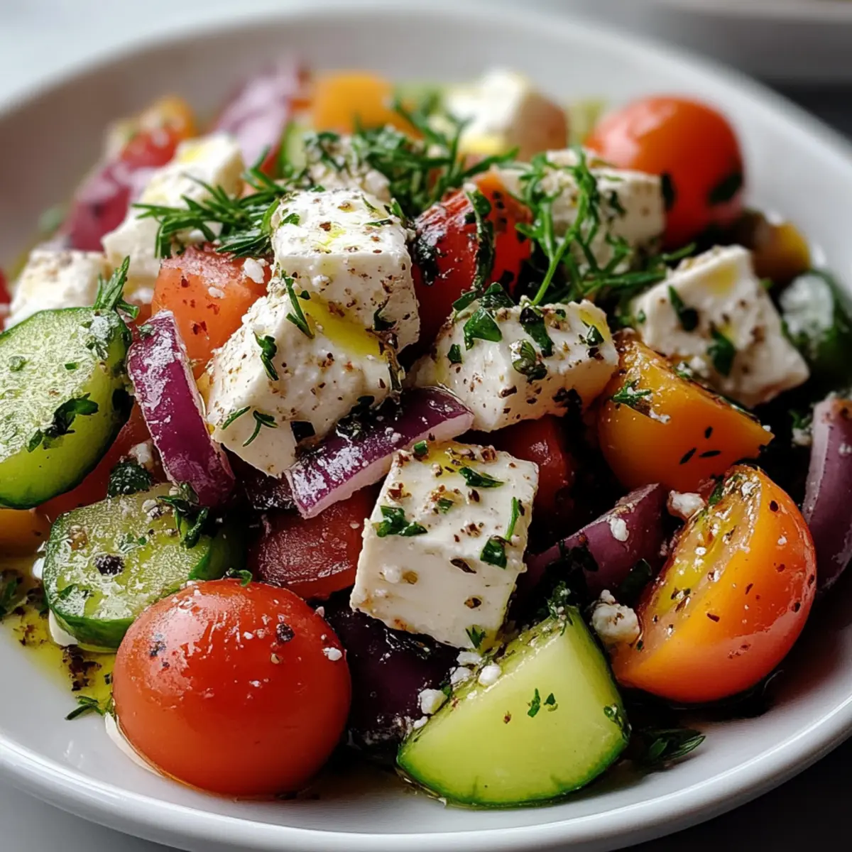 Greek Cottage Cheese Salad