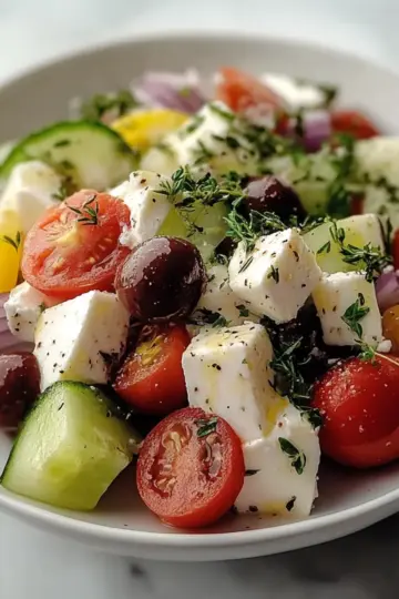 Greek Cottage Cheese Salad