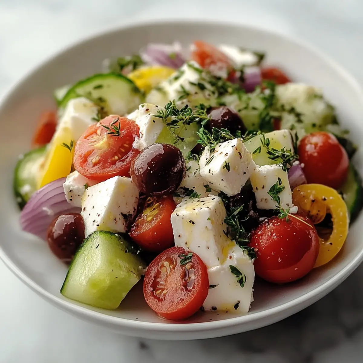 Greek Cottage Cheese Salad