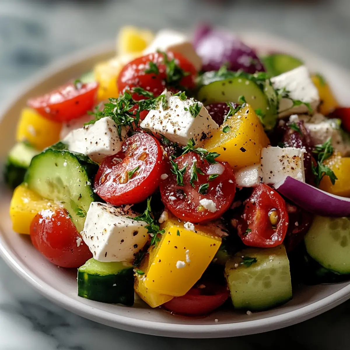 Greek Cottage Cheese Salad