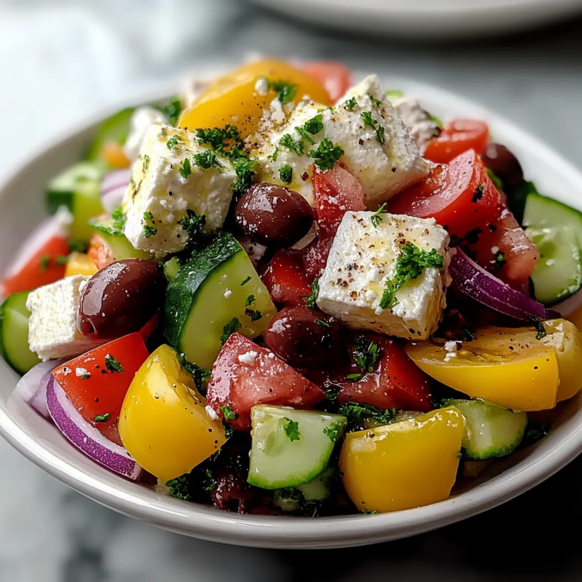 Greek Cottage Cheese Salad