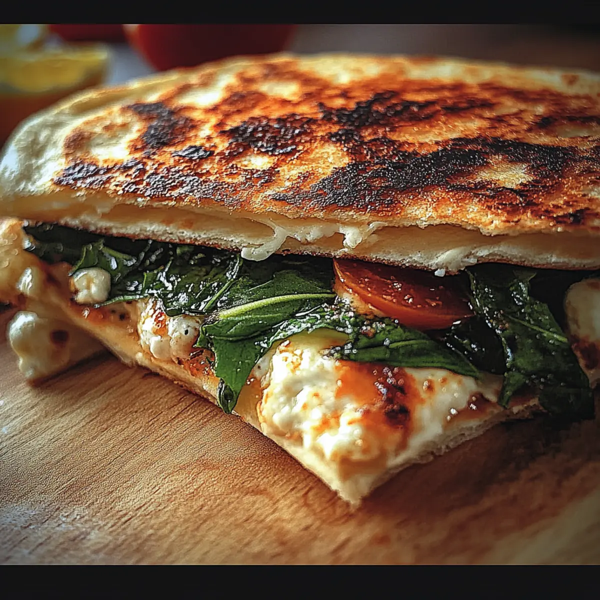 Mediterranean Quesadillas With Spinach And Feta