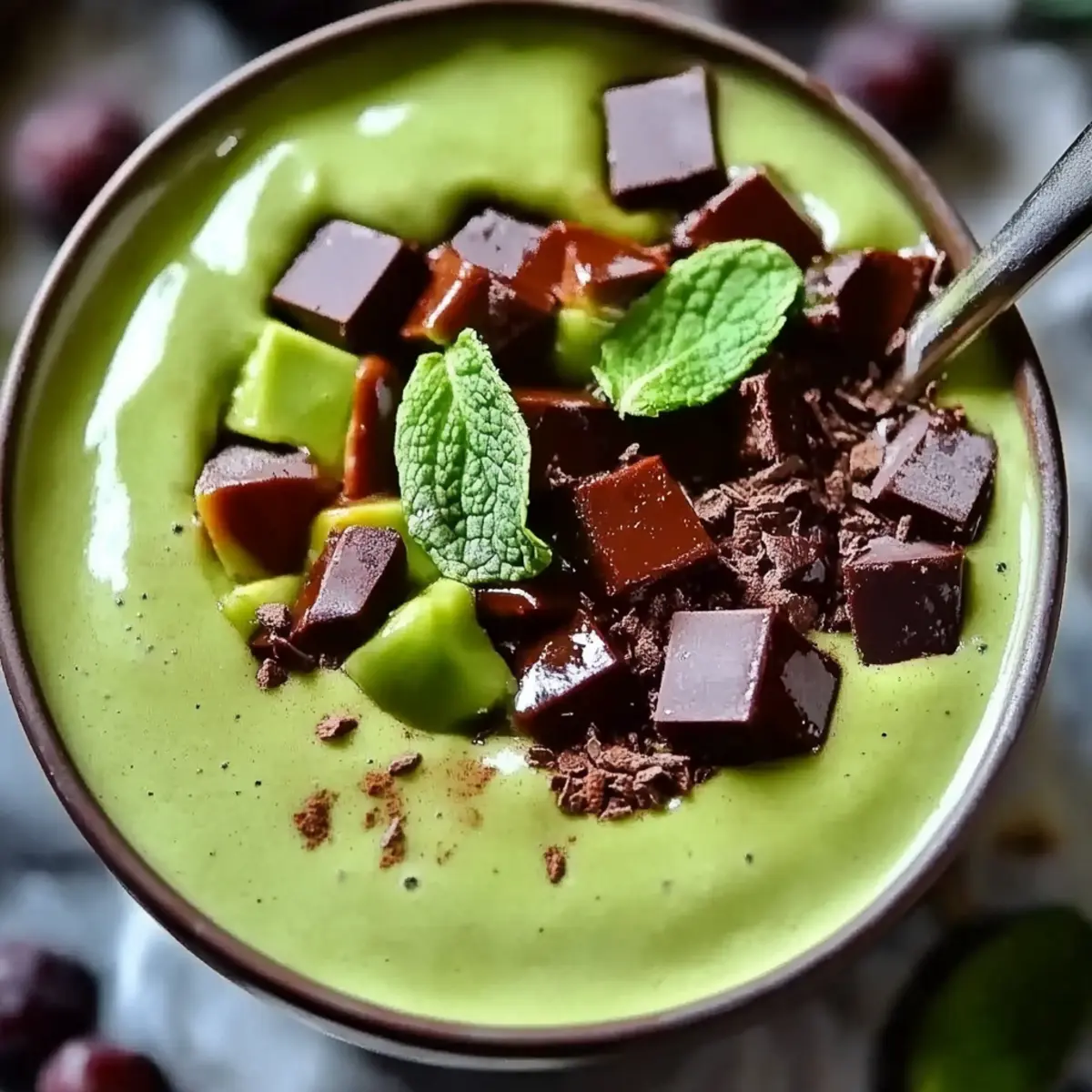 Mint Chocolate Green Protein Smoothie
