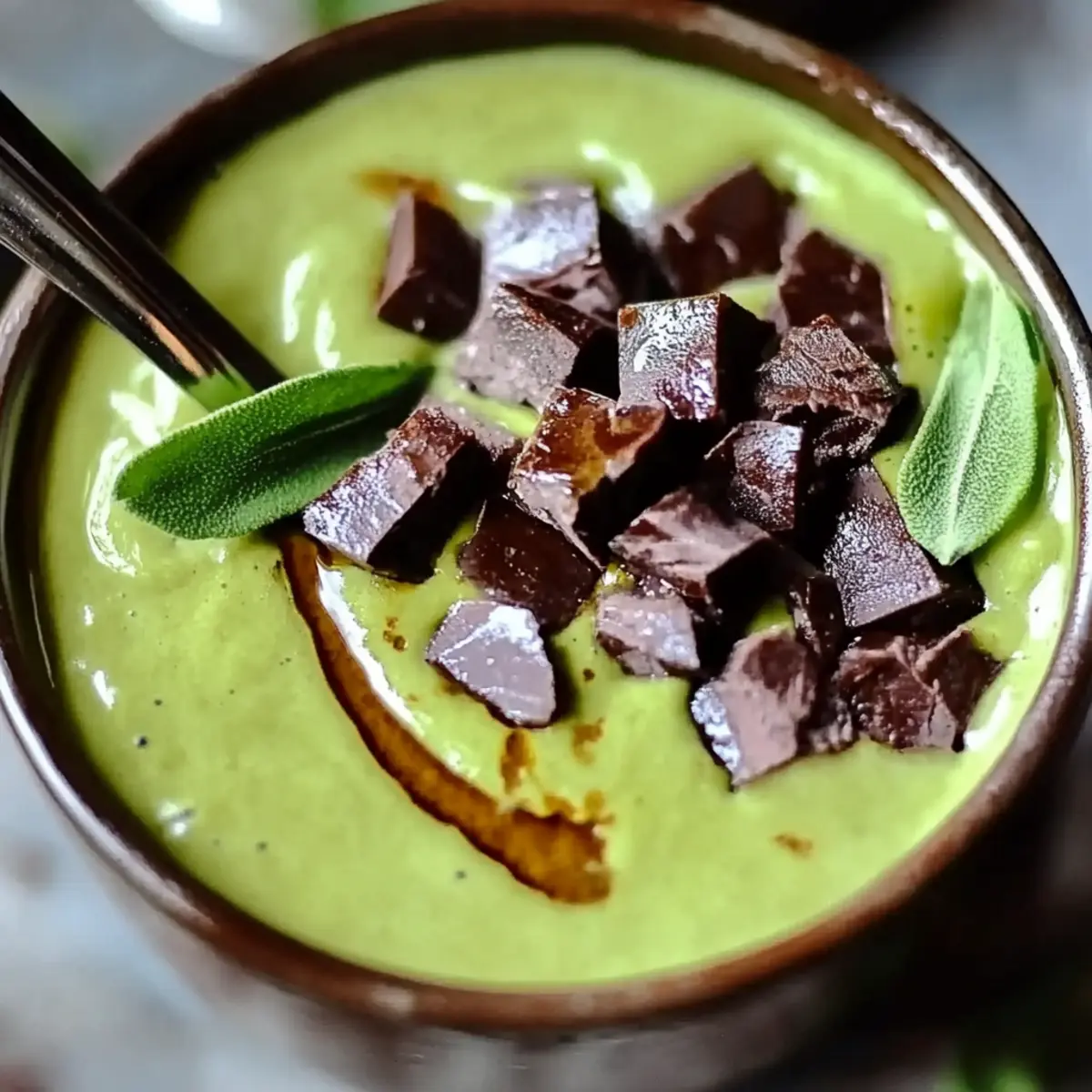 Mint Chocolate Green Protein Smoothie