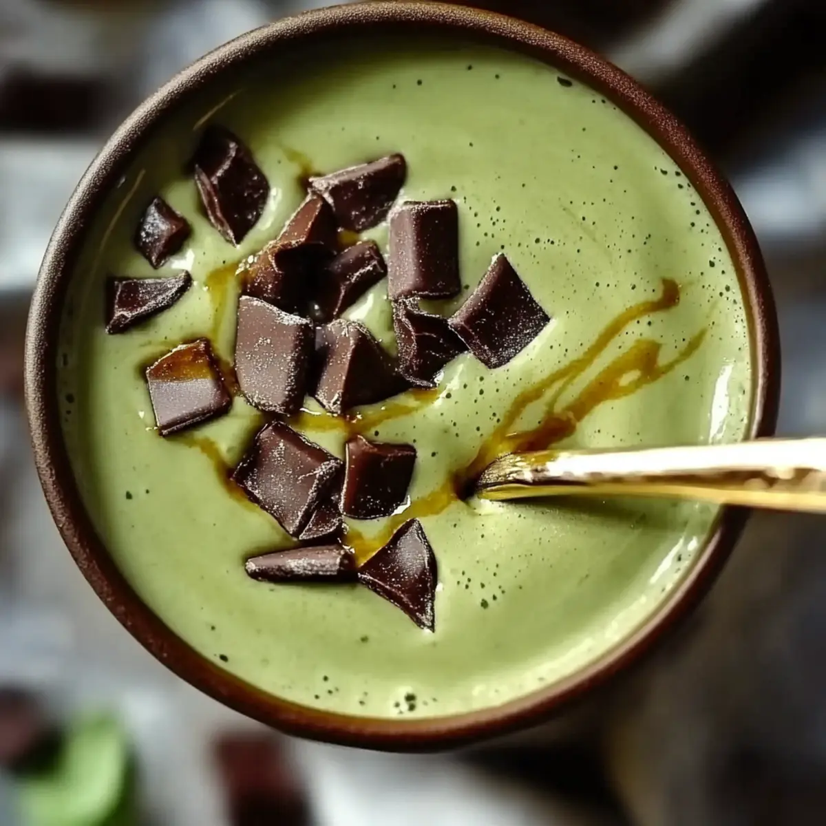 Mint Chocolate Green Protein Smoothie