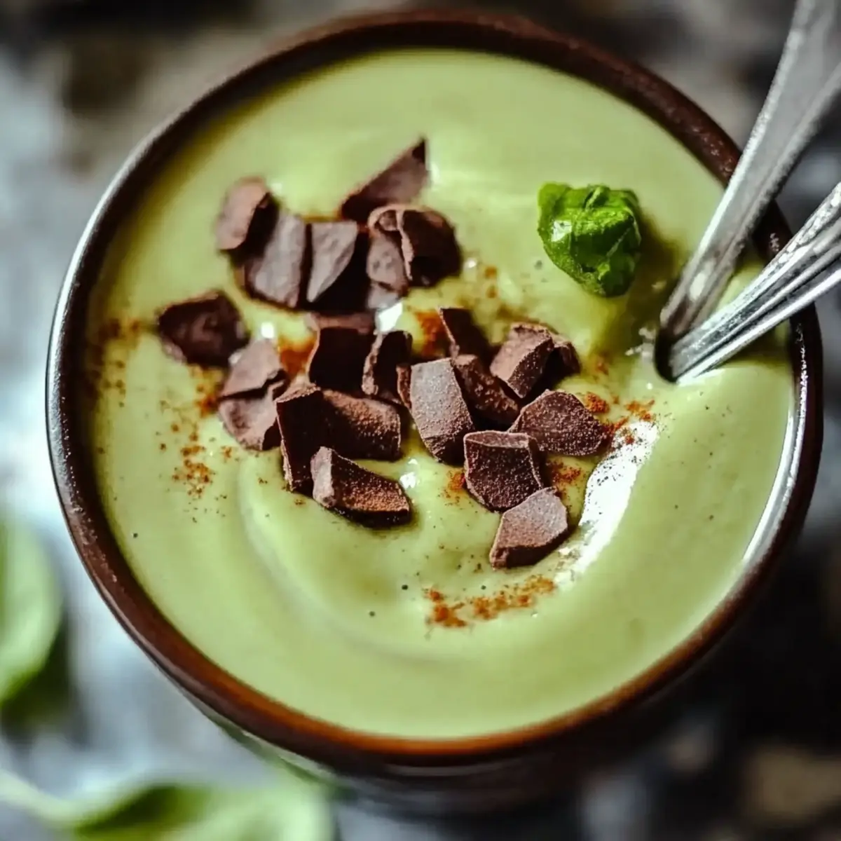 Mint Chocolate Green Protein Smoothie