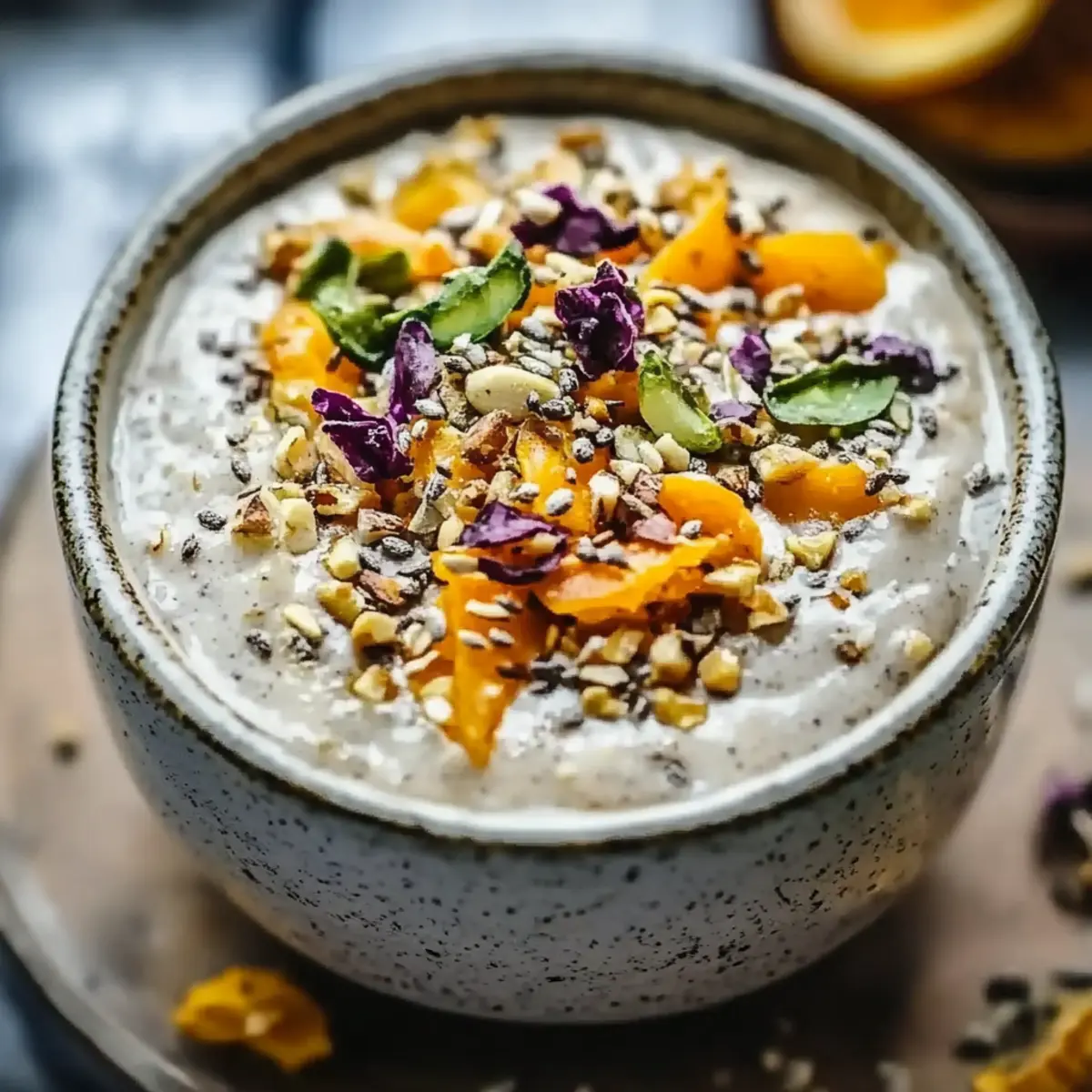 Pistachio Orange Blossom Overnight Oats