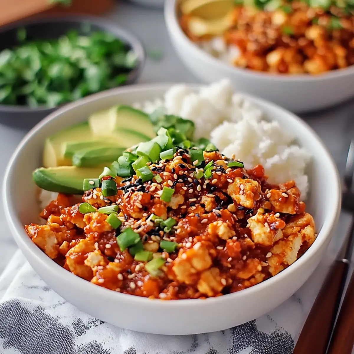 Protein Firecracker Ground Chicken Bowls