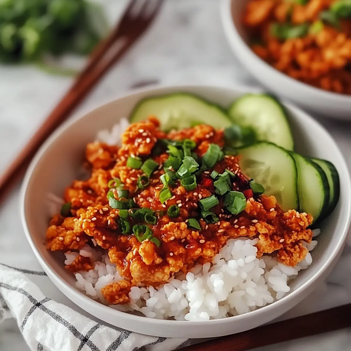 Protein Firecracker Ground Chicken Bowls