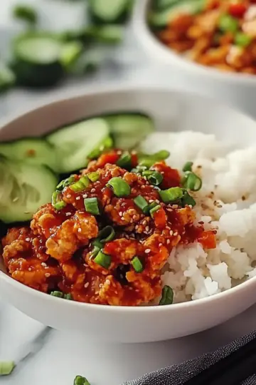 Protein Firecracker Ground Chicken Bowls