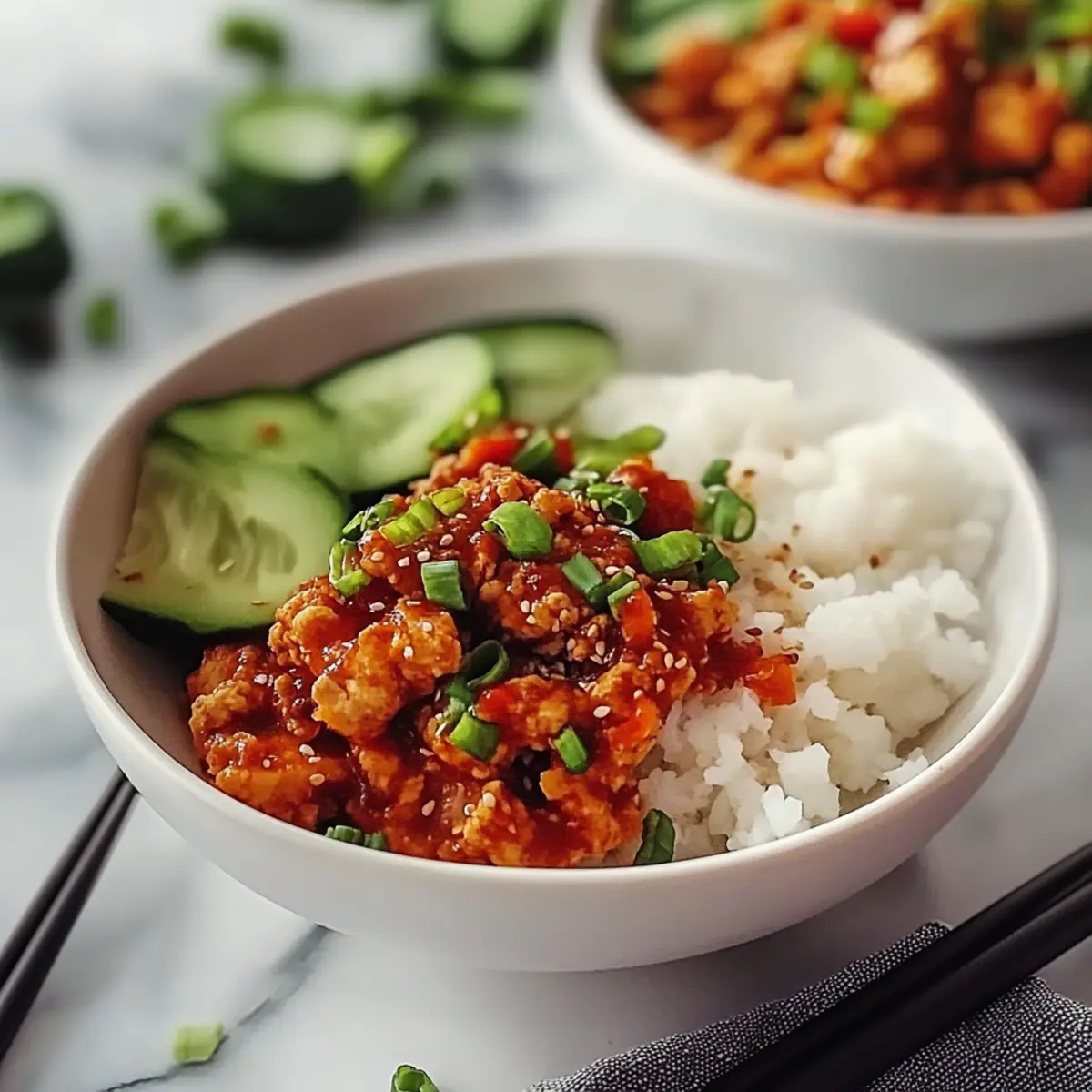 Protein Firecracker Ground Chicken Bowls