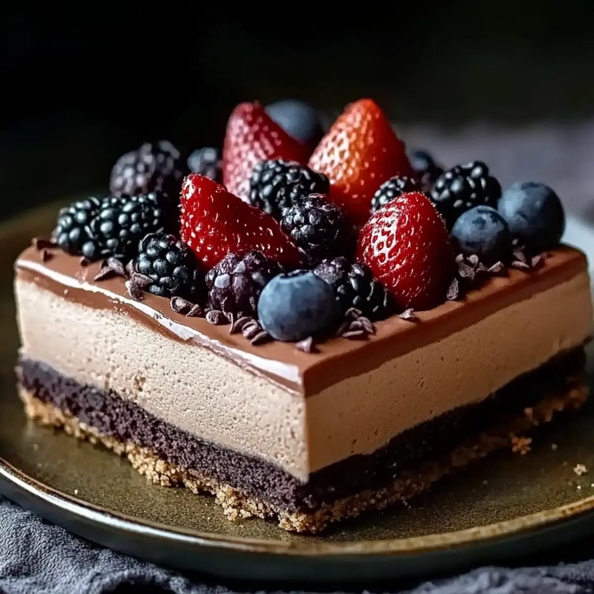 Triple Chocolate Mousse Torte