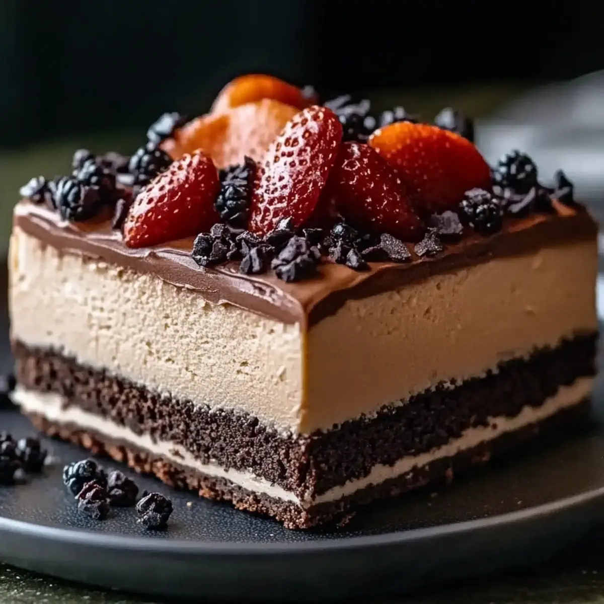 Triple Chocolate Mousse Torte