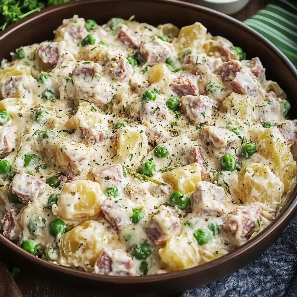 Olivier Salad with Chicken, Pickles, and Dill